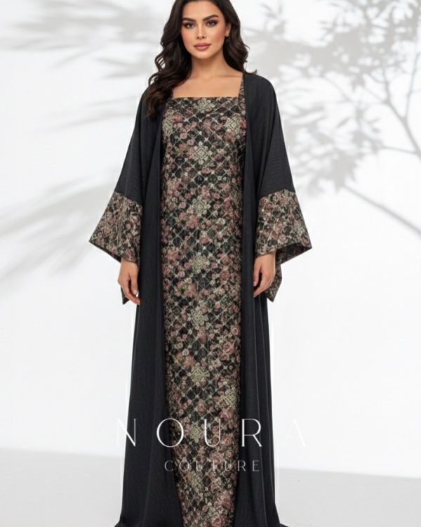 Noir Blossom Linen Ensemble