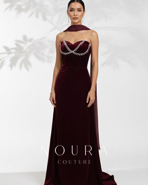 Royal Ruby Velvet Gown